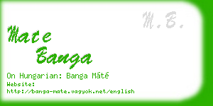 mate banga business card